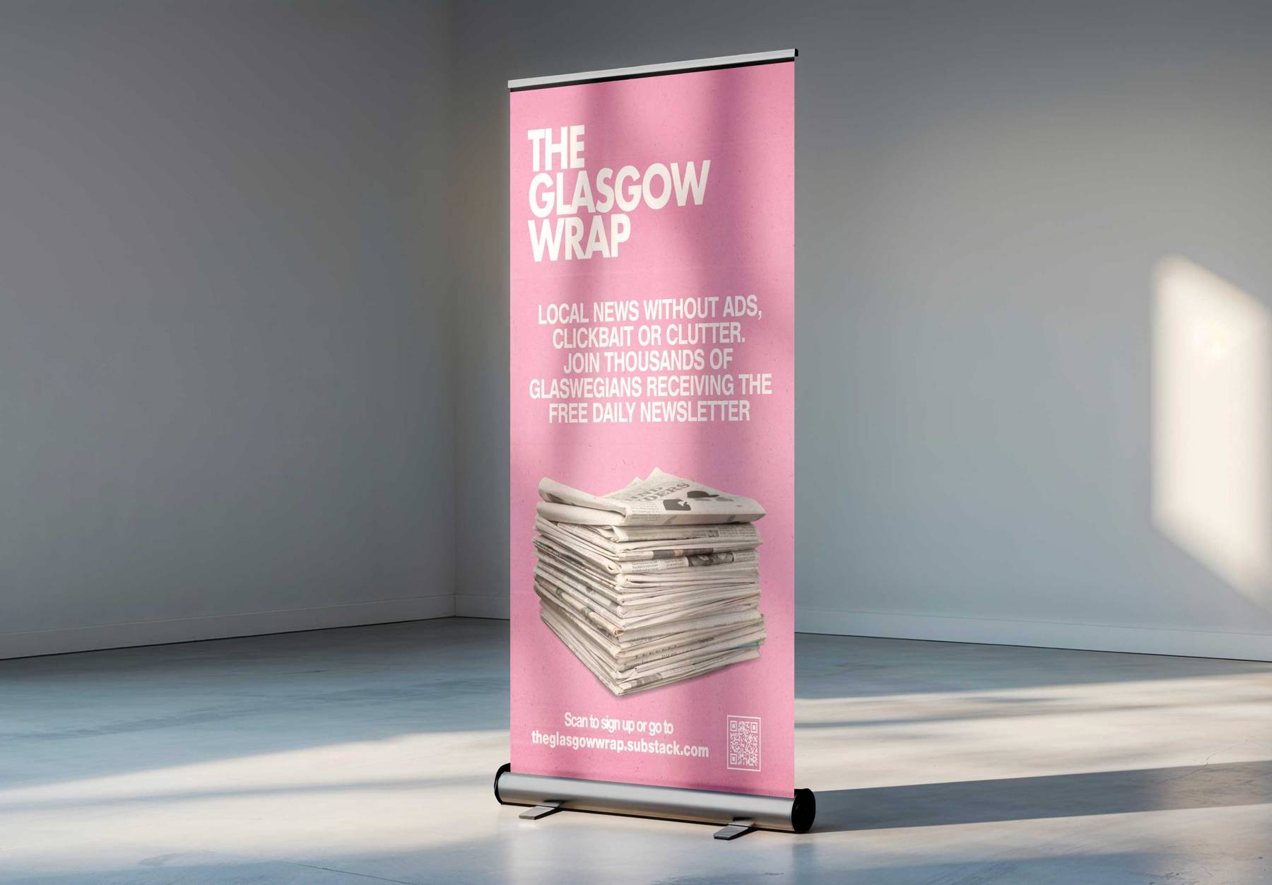 The Glasgow Wrap newsletter roll-up banner