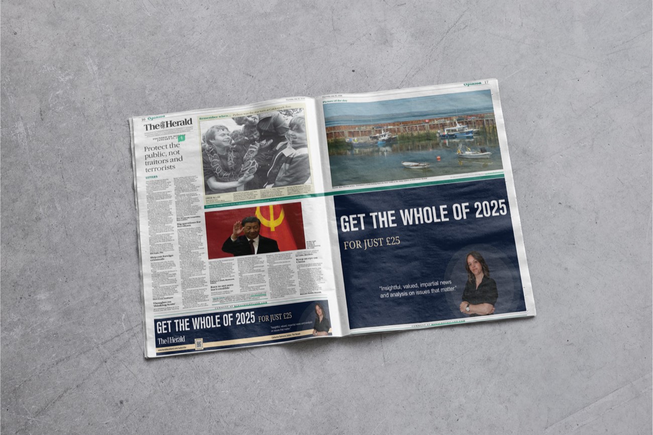 25 for £25 double-page spread in The Herald