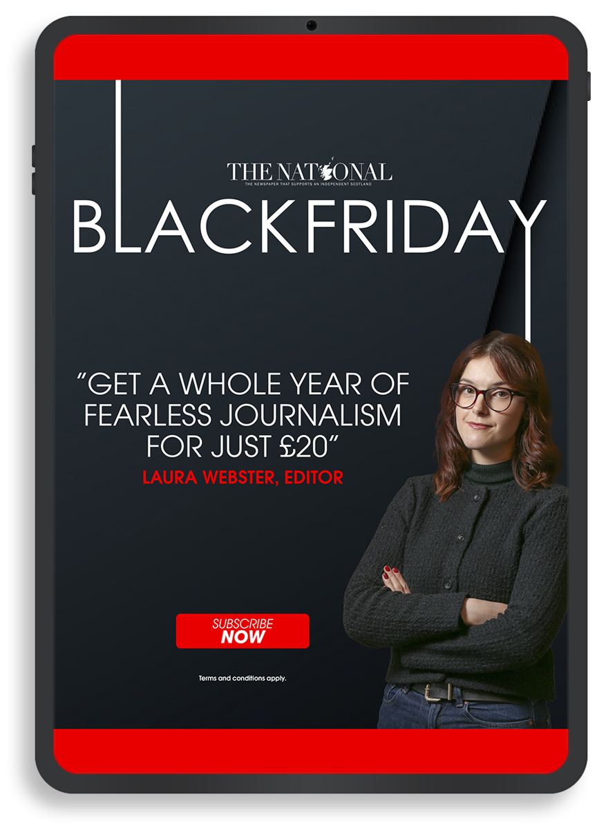 Black Friday display ad on iPad