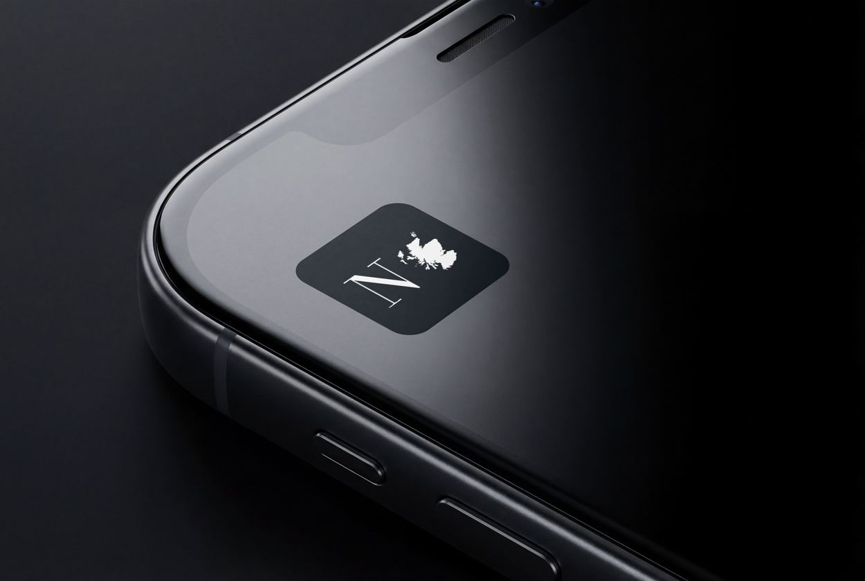 The National app icon on a smartphone home screen
