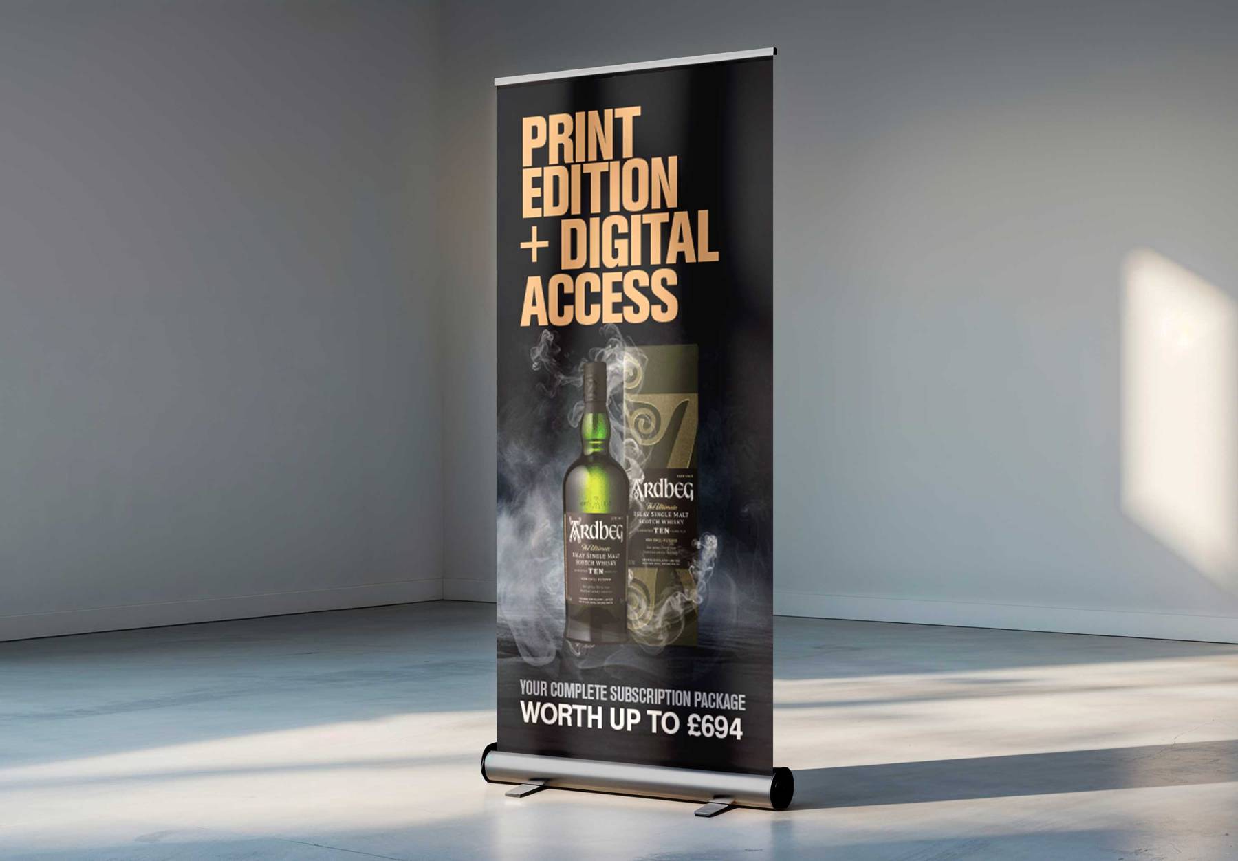 Ardbeg × Scottish Farmer roll-up banner